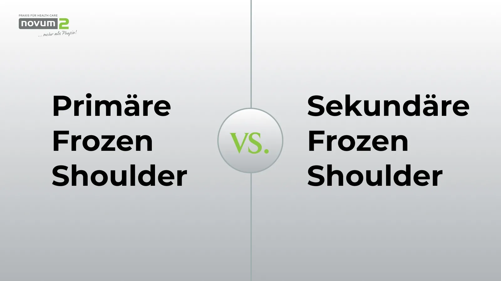 Vergleich von primärer und sekundärer Frozen Shoulder bei Novum2.