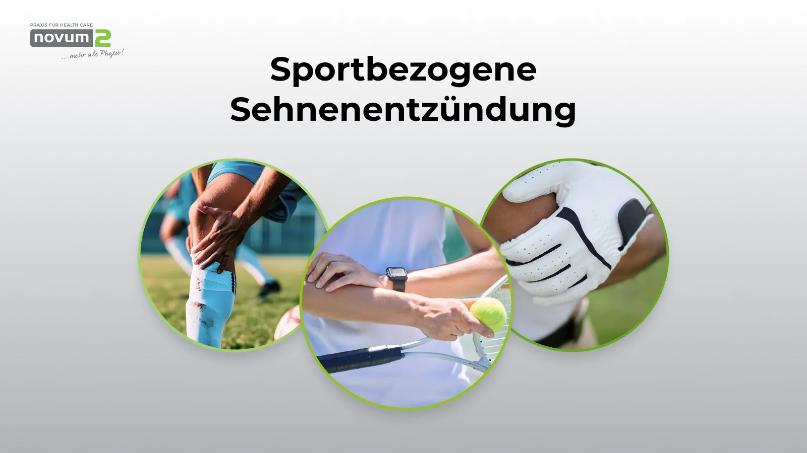 Depiction of sport-related tendonitis treated at the Novum2 practice