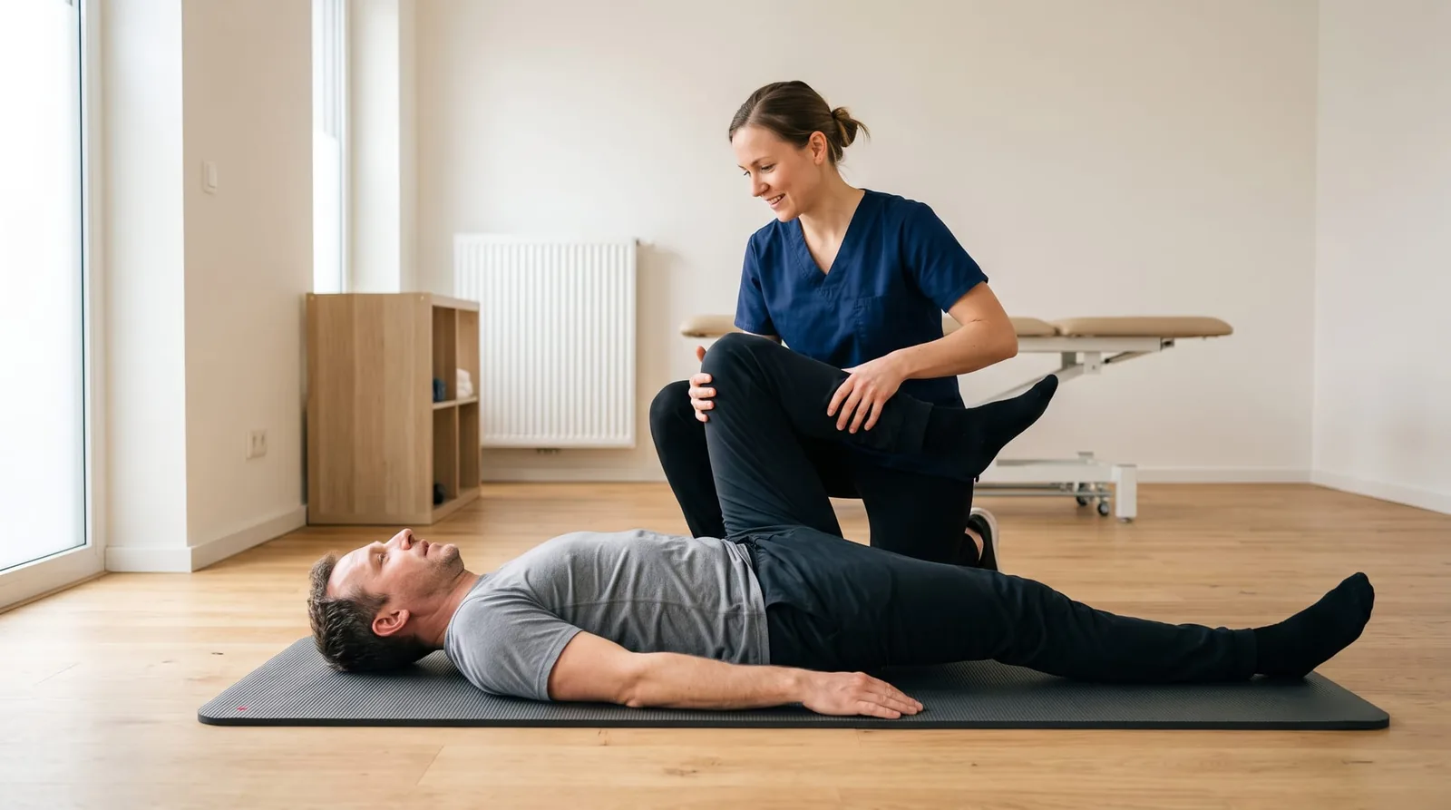Manual therapy on the spine at the Novum2 physiotherapy practice in Cologne